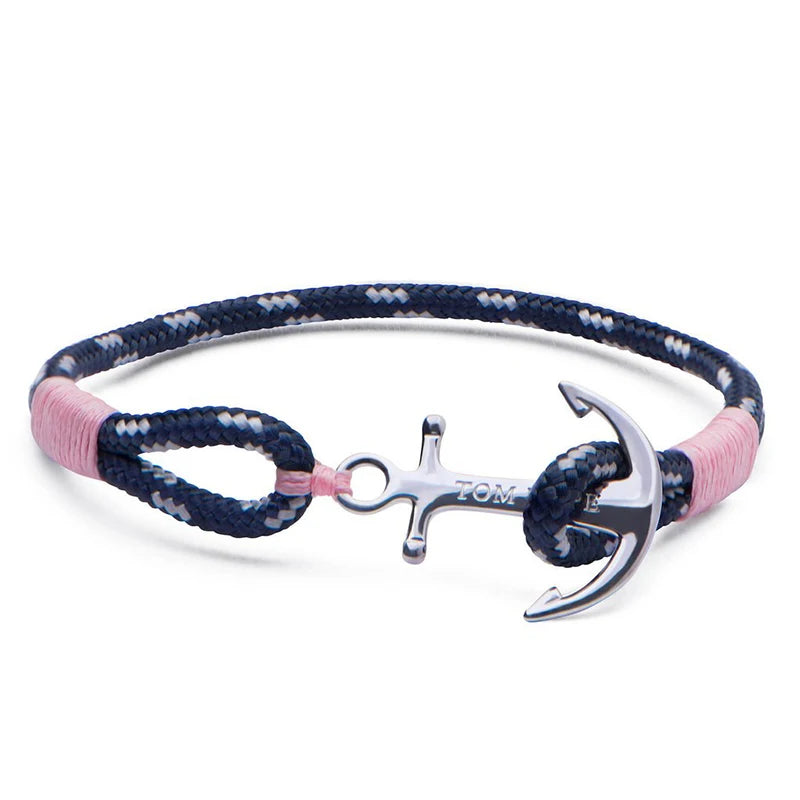 Stainless Steel Cuff Bangle Sport Beach Rope Thread Bracelet