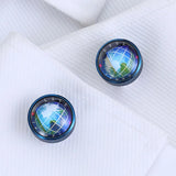 Stainless Steel Rotating Earth Cufflinks