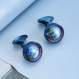 Stainless Steel Rotating Earth Cufflinks