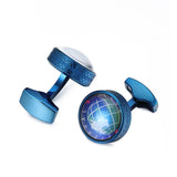 Stainless Steel Rotating Earth Cufflinks