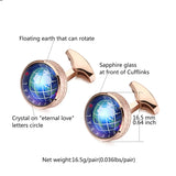 Stainless Steel Rotating Earth Cufflinks