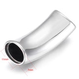 Stainless Steel Curved Oval Tube Beads Mirror Polish Hole 11*7mm