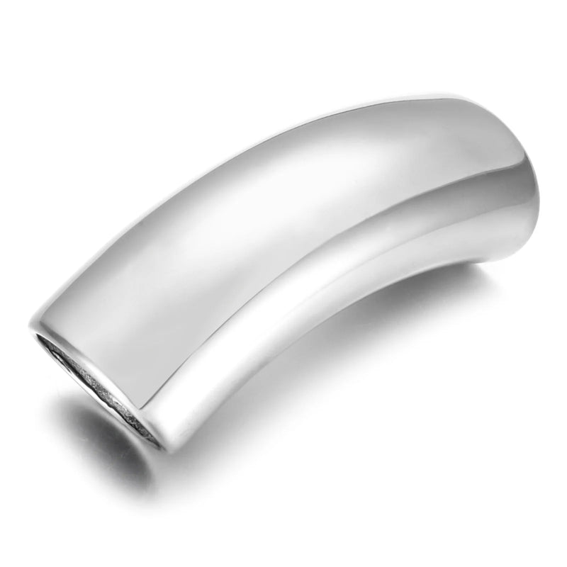 Stainless Steel Curved Oval Tube Beads Mirror Polish Hole 11*7mm