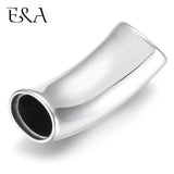 Stainless Steel Curved Oval Tube Beads Mirror Polish Hole 11*7mm