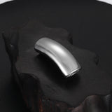 Stainless Steel Curved Oval Tube Beads Mirror Polish Hole 11*7mm