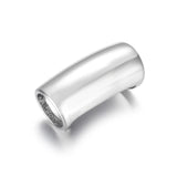 Curved Tube Beads Stainless Steel Hole 8mm Slide Charms Bracelet DIY Supplies
