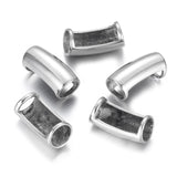 Curved Tube Beads Stainless Steel Hole 8mm Slide Charms Bracelet DIY Supplies