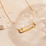 Stainless Steel Paper Clip Necklace for Women Men