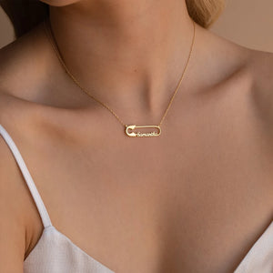 Stainless Steel Paper Clip Necklace for Women Men