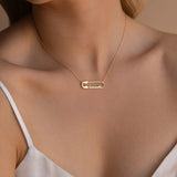 Stainless Steel Paper Clip Necklace for Women Men