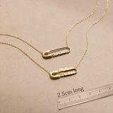 Stainless Steel Paper Clip Necklace for Women Men