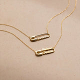 Stainless Steel Paper Clip Necklace for Women Men