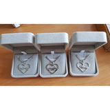Personalized Name Heart Necklace Stainless Steel Box Chain