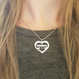 Custom Name Heart Necklace Stainless Steel Pendant
