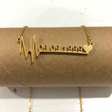 Personalized Stainless Steel Baby DOB Necklace