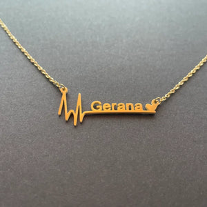 Personalized Stainless Steel Baby DOB Necklace