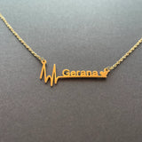 Personalized Stainless Steel Baby DOB Necklace
