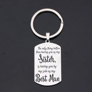 High-quality Stainless Steel Keychain, Three-color Options