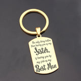 High-quality Stainless Steel Keychain, Three-color Options