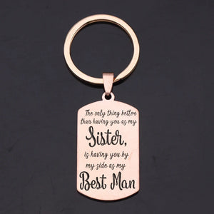 High-quality Stainless Steel Keychain, Three-color Options
