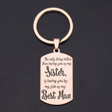 High-quality Stainless Steel Keychain, Three-color Options