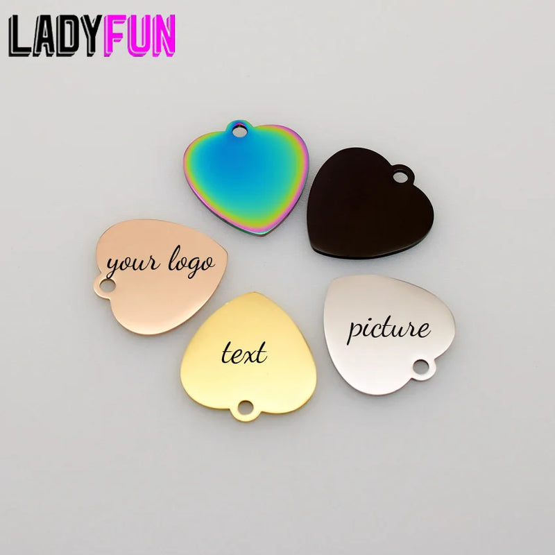 Stainless Steel Heart Charms 24*25mm Pendant
