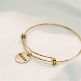 Personalised Stainless Steel Name Bangles for Women