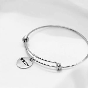 Personalised Stainless Steel Name Bangles for Women