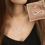 Infinity Couple Name Necklace Heart Pendant Choker