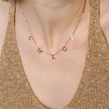 Stainless Steel Initial Letters Choker Necklace Men Women Chain