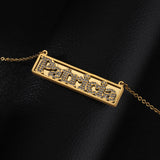 Personalized Stainless Steel Diamond Name Necklace