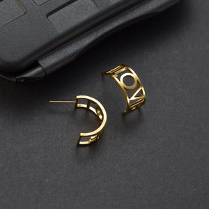 Personalized Stainless Steel Earrings with Name Letters