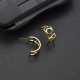 Personalized Stainless Steel Earrings with Name Letters