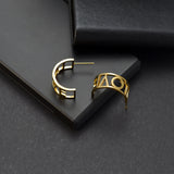 Personalized Stainless Steel Earrings with Name Letters