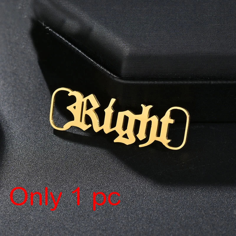 Stainless Steel Engraved Name Shoe Tag for Couples