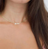 Personalized Stainless Steel Name Necklace with Cuban Chain for Men