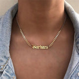 Personalized Stainless Steel Name Necklace with Cuban Chain for Men
