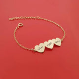 Heart Arabic Name Bracelet Engraved Nameplate Bracelet for Women