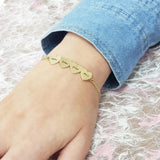 Heart Arabic Name Bracelet Engraved Nameplate Bracelet for Women