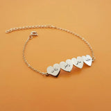 Heart Arabic Name Bracelet Engraved Nameplate Bracelet for Women