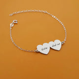 Heart Arabic Name Bracelet Engraved Nameplate Bracelet for Women