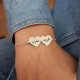 Heart Arabic Name Bracelet Engraved Nameplate Bracelet for Women