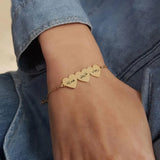 Heart Arabic Name Bracelet Engraved Nameplate Bracelet for Women