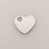 Stainless Steel Heart Charms 20*22mm High Polish Mirror Surface 20pcs