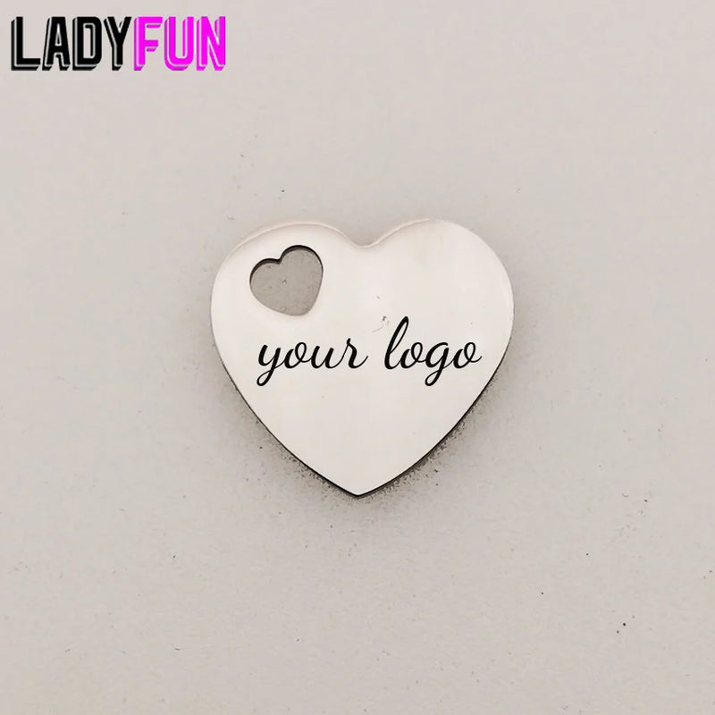 Stainless Steel Heart Charms 20*22mm High Polish Mirror Surface 20pcs