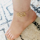 Personalized Stainless Steel Heart Infinity Name Anklets