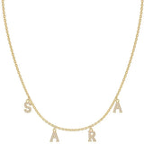 Personalized Stainless Steel Initial Necklace with Diamond Letter