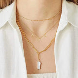 Personalized Stainless Steel Initial Necklace with Diamond Letter