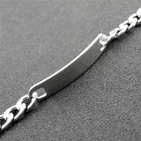 Stainless Steel Engraved Name Bracelet Men's Chain Gift