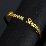 Custom Stainless Steel Name Bracelet Cuff Bangle